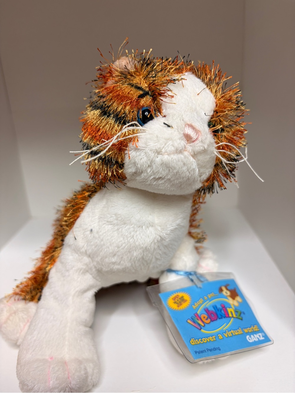 Webkinz Plush Calico Cat - White and Orange with Code Y2K